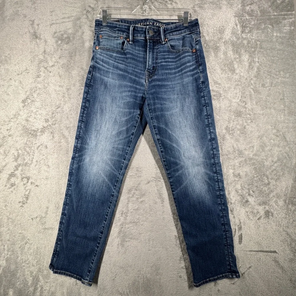 American Eagle Jeans Mens Athletic Straight‎ Airflex Temp Tech Blue Size 28x27